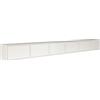 Selsey Mobile Porta TV Sospeso Bianco Stile Minimalista e Funzionale 300 cm / 3 Moduli da 100 cm Sei Ante a Ribalta Pannelli di Truciolato Laminato 16 mm Sistema Push-to-Open Elegante e Solido