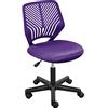 Soberine Sedia Ufficio Scrivania Girevole Regolabile, Sedia da ufficio Ergonomica Senza Braccioli a Rotelle in Rete Traspirante Portata 136 kg Viola