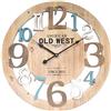 Rebecca Mobili Orologio da Muro Legno Celeste Bianco Design Urban Arredo Casa Ø 50 cm x P 4,5 cm (H x L x P) - Art. RE4992