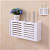 ZAMETTER Scatole portaoggetti per router WiFi, ripiano in PVC, montaggio a parete, per riporre router, accessori TV (veneziano grande), W0BW12561J4ZY4EJ8O3388U8YCR