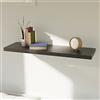 INDA-Exclusiv Mensola da parete in MDF e PVC, 120 cm, larghezza 3,8 x profondità 23,5 cm, colore nero