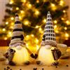 Akxlax Gnomi Natalizi Luminosi Grandi Timer 3 Pezzi, Gnomo Natale Regalo Natale Babbo Natale Luminoso, Elfi Natalizi in Peluche, Decorazioni Natale Casa, Grigio Rosso (B, con Timer)