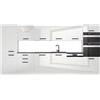 B BELINI GROUP Belini - Blocco cucina Naomi - Mobili da cucina da incasso, 360 cm, senza elettrodomestici con pensili e armadi, con controsoffitti, colore: Bianco lucido