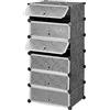 OHMG Scarpiera Salvaspazio, Scarpiera, Portascarpe, Plastica PP + Filo di Acciaio, Antiumidità, Antimuffa, Antipolvere (45 * 36 * 105cm)