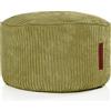 Green Bean© Pouf per interno 45x25cm Imbottitura EPS & Velluto a coste morido accogliente lavabile - Cuscino Pavimento Lounge Sedia Sgabello Relax Pouf Bambini Adulti Verde