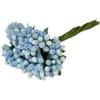 Generico Fiorellini per bomboniera 144 Pistilli | Vari Colori | Fiori per BOMBONIERE Mini Berry Shiny Eventi Matrimonio Battesimo Comunione (Celeste)