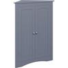 Vicco mobiletto bagno Bianco, Grigio, 56 x 80 cm con 2 porte, per la conservazione di accessori da bagno e per un utilizzo flessibile