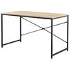 [en.casa] Scrivania con Telaio in Metallo Postazione di Lavoro Tavolo PC Computer per Ufficio Studio Scrittoio con Gambe in Metallo e Piano da 120x60 cm - Effetto Rovere