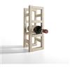ARHome Portavino Modern, 38.8 x 14.4 x 14.4, Frassino Crema, Cantinetta componibile, Made in Italy