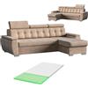 Robin Inspire Divano Angolare Divano Letto Universale Sinistra O Destra A Forma Di L Con Coprimaterasso Vano Contenitore Easy Clean Beige 240 x 165 x 87 cm Tosaro