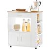 SoBuy Mobile Cucina Salvaspazio con ruote frenate & piano, 82x88x46 cm