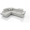 Robin Inspire Saturn Premium Kingston Divano ad angolo con funzione di letto con cassetto per la biancheria e cuscini e Poggiatesta regolabili angolo a sinistra grigio chiaro 272 x 200 x 73/90