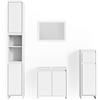 Vicco Set mobili bagno Emma, Bianco, 58 cm, composto da mobile lavabo, pensile a specchio, colonna e base media