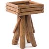 DESIGN DELIGHTS Sgabello di Legno per Fiori Twist | Teak | Tavolo da Ingresso, Sgabello per Piante, tavolino da caffè, tavolino in Legno di radice | Dimensione: Grande