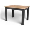 NMK HOME Tavolo da Pranzo 120 x 80 cm - Tavolo da Cucina - Gambe in Legno di Faggio - Resistente e Facile da Pulire