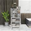 LANTUS Mobiletto da Bagno Colonna, Armadietto da Bagno Salvaspazio con Singola Anta, Mobiletto Bianco con Ripiano Aperto, in MDF per Cucina, Soggiorno, Corridoio, 75 * 22 * 36cm - Bianco