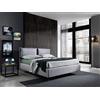 LettiPer Letti Per IT - Letto Text Matrimoniale con Box Contenitore Misure 160x190, Rivestimenti SFODERABILI Tessuto Ecopelle Microfibra, Piedini h8