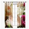 Hiseng 2 Pezzi Tende Voile Trasparenti Interni Decorativi, Fiori Carneficante Sheer Tenda per Camera da Letto Finestre Porta Cucina Soggiorno Semi Trasparente Tende (140x275cm,Fiore Bianco)
