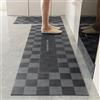 Hixingo Tappeto Cucina in Diatomite, Passatoia Cucina Antiscivolo Lavabile Tappeti da Cucina, Stile Artistico Tappeto da Cucina Tappeto da Bagno Tappetino per Doccia (40x160cm,Grigio Scuro)