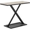 LIFEZEAL Consolle Ingresso Marmo Pietra, Tavolo Consolle, Tavolino Console Dietro Divano, Telaio in Metallo a X, Moderno, Salvaspazio, per Soggiorno, Corridoio, Entrata, Max 40kg, 100x40x77,5cm