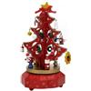COSE DA CASA Albero di Natale con Carillon Rosso o Verde in Legno Decorazioni addobbi Natalizie Giostra carosello Idea Regalo per Bambini