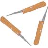 SUPVOX Coltello per Ceramica in Acciaio Inox Manico in Legno, 3 Pezzi | Taglio Fine e Controllo Preciso, Uso per Ceramica e Cera Modellante, Finitura Rapida in Laboratorio