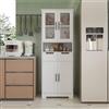 LEADZM Credenza da cucina alta, mobile per riporre oggetti, armadio, ampio spazio con 4 ante, due cassetti per soggiorno, camera da letto, ufficio, 60 x 30 x 170 cm (4 porte)