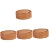 PRETYZOOM Scatola da 4 Pezzi Carillon Base Girevole di Legno Khaki