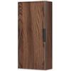 AQA DESIGN pensile bagno, mobile bagno sospeso completamente realizzato in MDF e PET, pensile bagno sospeso reversibile dxsx, manigia in alluminio - Rovere - 35x18x78,2 cm