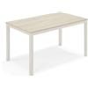 REDÒKASA Tavolo da pranzo allungabile 130x80 modello GIOTTO MADE IN ITALY con allunga laterale 40 cm per sala da pranzo, cucina e soggiorno, design moderno (Travertino)