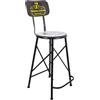 WANDERLUST DECO Taburete de Metal Negro 46x100x40 cm