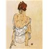 1art1 Egon Schiele Poster Donna Seduta di Schiena, 1917 Stampa d'Arte 80x60 cm