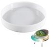 Tewzafiya Stampo in silicone rotondo per vassoio in resina epossidica, per carcuterie Board in resina, grande resina epossidica, per tavolo da fiume, tagliere