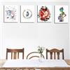 ZHJJD Gravidanza Wall Art Regalo ostetrica Tela Quadri Multicolor Stampe Ginecologo Poster Educazione Medica Quadro Ospedale Decorazioni 40x55cmx4 No Frame