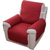 FANSU Copripoltrona Relax Reclinabile Elettrica Universale, 1 Posto Copripoltrona Reclinabile Coprisedile con Fascia Elastica, Fodere per Poltrona Lavabile (Rosso)
