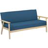 Totò Piccinni Set WOOD con struttura in legno di abete naturale non trattata (Blu, 3 Posti)
