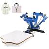 SDKEHUI Silk Screen Printing Machine 4 Colore 1 Stazione Screen Printing Machine Stampa Serigrafica Macchina da Stampa T-Shirt Removibile