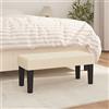 vidaXL Panca in tessuto, 70 x 30 x 30 cm, colore: crema