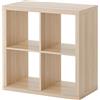 IKEA KALLAX Scaffalatura, soluzione di stoccaggio più grande, (effetto rovere tinto bianco, 77x77)