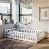 Kids Collective Letto Montessori da terra 80 x 180 cm con protezione anticaduta e rete a doghe Bianco Altre misure 80 x 160 cm 90 x 200 cm 120 x 200 cm 140 x 200 cm