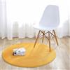 Fouriding Tappeto Rotondo Tappeti Tappetino Colore Puro Bambino Camera da Letto Soggiorno Cucina Cucina Moderno Non Antiscivolo Yoga Decorazioni Giallo
