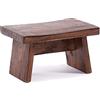 DESIGN DELIGHTS Sgabello in legno massiccio riciclato, 18,5 x 29 x 19,5 cm, stile shabby chic