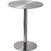 Lanmmraifc Tavolo da Bar Rotondo, Tavolo da Bistrot da Cocktail ad Altezza Bancone per Interni ed Esterni Domestici, Tavolino da Pranzo per Colazione in Cucina in Acciaio Inossidabile con Base Stabile(Size:60x60