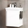 Planetmöbel lavabo con mobiletto 50 cm, mobile lavabo sospeso, chiusura ammortizzata, set di mobili da bagno, bianco
