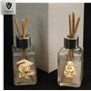 DLM Bomboniere DLM-31337 (Kit 6 Pezzi) Profumatore in Vetro con Laurea Gufo Gufetto Cappello Tocco Pergamena in Legno Diffusore per Ambienti Profumo bomboniera