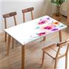 FANSU Tovaglia Rettangolare 4/6/8FT Piazza Copritavolo con Bordo Elastico, Floreale Estivo Copritavolo Tavolo Panno per Esterno Sala da Pranzo Ristorante Giardino (Acquerello,140x80cm)