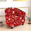 Hearda Stampa Natale Universale Copripoltrona,1 Posto Copripoltrona,Elastico Copri Poltrona con Braccioli,Antiscivolo Cocktail Copri Poltrona, per Soggiorno Camera da Letto Club (Regalo)