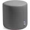 Avalon - Pouf Poggiapiedi Rigido CILINDRO Mamba Ignifugo Classe 1IM in Ecopelle Nautica, Puff Poggiapiedi, Seduta da Interno ed Esterno, Professionale Comodo Impermeabile, Made IT(45cm-Grigio scuro)