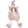 MAZZEO CHRISTMAS Bambola Rosa Decorativa di Natale in Tessuto 70 cm