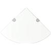 KTHLBRH Mensole ad angolo, mensole a parete galleggianti Scaffale Angolare Supporti Cromati in Vetro Trasparente 35x35cm Adatte per camere da letto, bagni, cucine, soggiorni, uffici, sale giochi